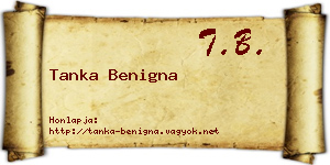 Tanka Benigna névjegykártya
